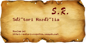 Sátori Rozália névjegykártya